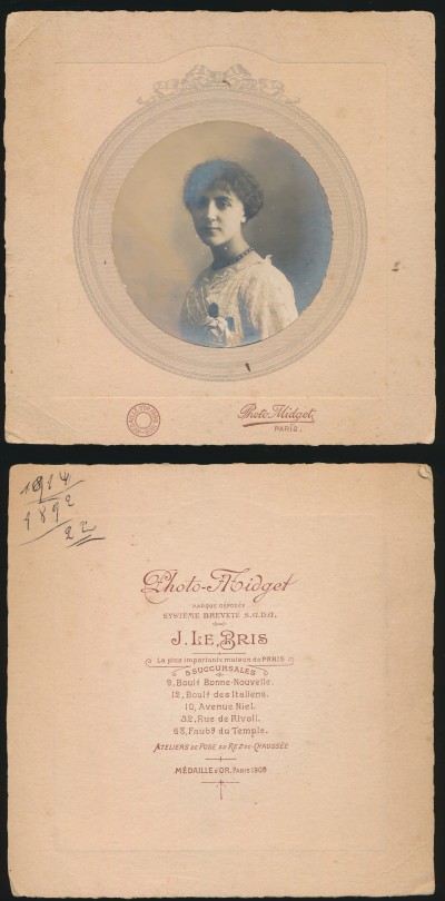Photo Midget Paris J. Le Bris Médaille d'OR. Paris 1908