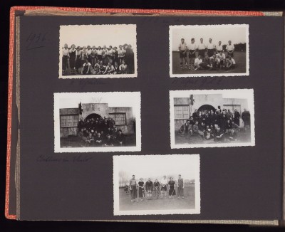 1936 2 elftallen 1e elftal G.L.E Clubhuis in Venlo
G.L.E. in Venlo winter 1936